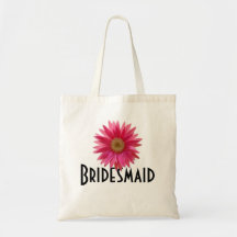 Pink Gerbera Daisy/ Wedding Bag