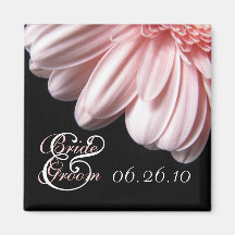 Pink Gerbera Daisy Wedding Magnet