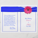 Pink Gerbera Daisy Wedding Program Full Colour Flyer