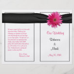 Pink Gerbera Daisy Wedding Program Flyer Design