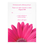 Pink Gerbera Wedding Reply Card Personalized Announcements