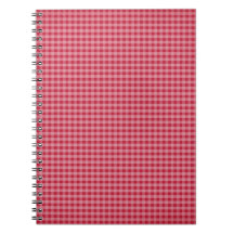 Pink Gingham Spiral Notebooks