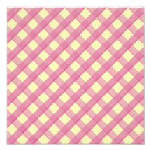 Pink Gingham Vintage Pattern Photo Print