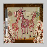 Pink Giraffes Cherry Jubilee Dry Erase Board dry erase boards