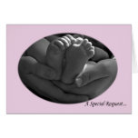 Pink Girl Godmother Request Card