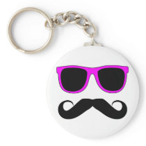 Pink Glasses Moustache Retro
