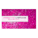 Pink Glitter Beautician Business Card