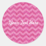 pink glitter chevron sparkles sticker