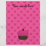 Pink glitter cupcake pink butterflies full color flyer