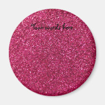 Pink glitter fridge magnets