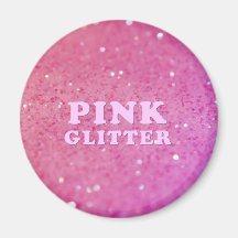 Pink Glitter Magnets