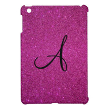 Pink glitter monogram