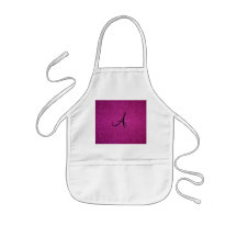Pink glitter monogram aprons