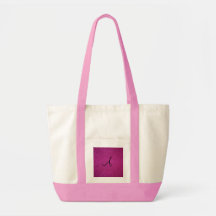 Pink glitter monogram canvas bags