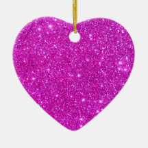 Pink Glitter Sparkle Customizable Design Christmas Ornament