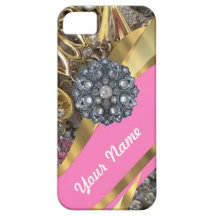 Pink & gold bling
