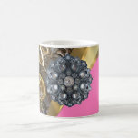 Pink & gold bling coffee mugs