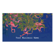 Pink, Green and Navy Abstract Business Card