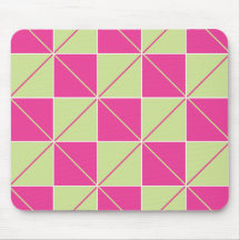 Pink & Green Chequerboard Argyle Mousemats