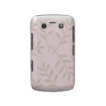 Pink Green Leaves Pattern Blackberry Case-Mate
