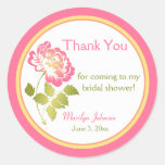 Pink yellow rose wedding flower stickers