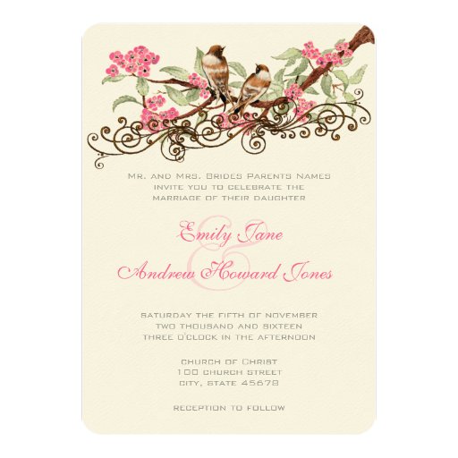 vintage blue bird wedding invitations pink grey vintage birds wedding invitation zazzle vintage blue bird wedding invitations pink grey vintage birds wedding invitation zazzle