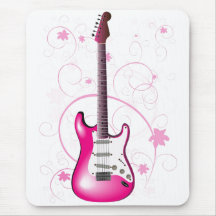 Pink Guitar Mousepad