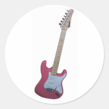 Pink Guitar Sticker
