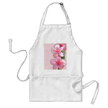 Pink Hawaiian Hibiscus Florals Apron