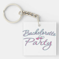 pink heart bachelorette party bridal shower key chains