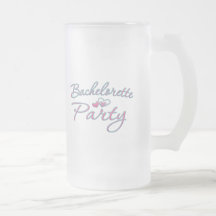 pink heart bachelorette party bridal shower mugs