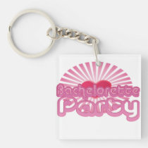 pink heart bachelorette party cute bridal key chains