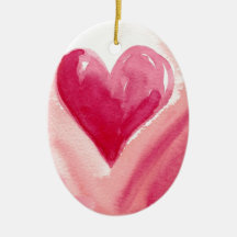 Pink Heart Christmas Ornaments