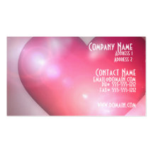Pink Heart Design Business Card