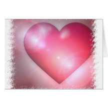 Pink Heart Design Greeting Card