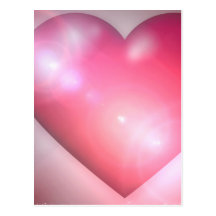 Pink Heart Design Postcard