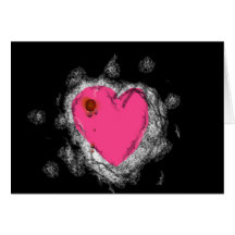 Pink Heart Greeting Cards