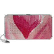 Pink Heart Laptop Speaker