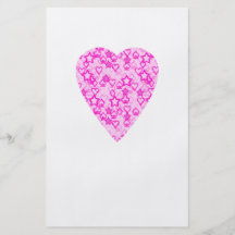 Pink Heart. Patterned Heart Design. Custom Flyer