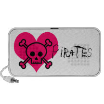 Pink Heart Pirates Portable Speaker