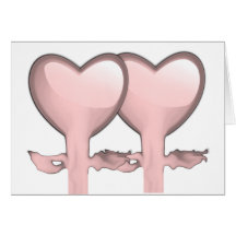 Pink Hearts Card