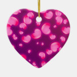Pink Hearts Christmas Tree Ornaments