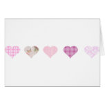 Pink Hearts Design Card