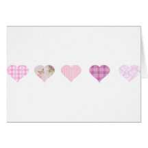Pink Hearts Design Card