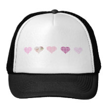 Pink Hearts Design Hat