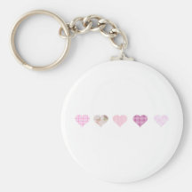 Pink Hearts Design Key Chains