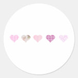 Pink Hearts Design Sticker