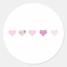 Pink Hearts Design Sticker