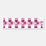 Pink Hearts Pattern Bumper Stickers