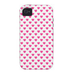 Pink hearts polka dots iPhone 4/4S cases